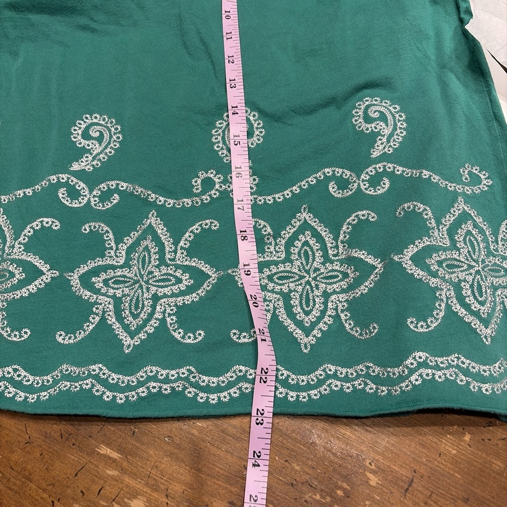 INC Long Bohemian Embroidered Smocked Neck Tunic Top Women's Small - Picture 6 of 6